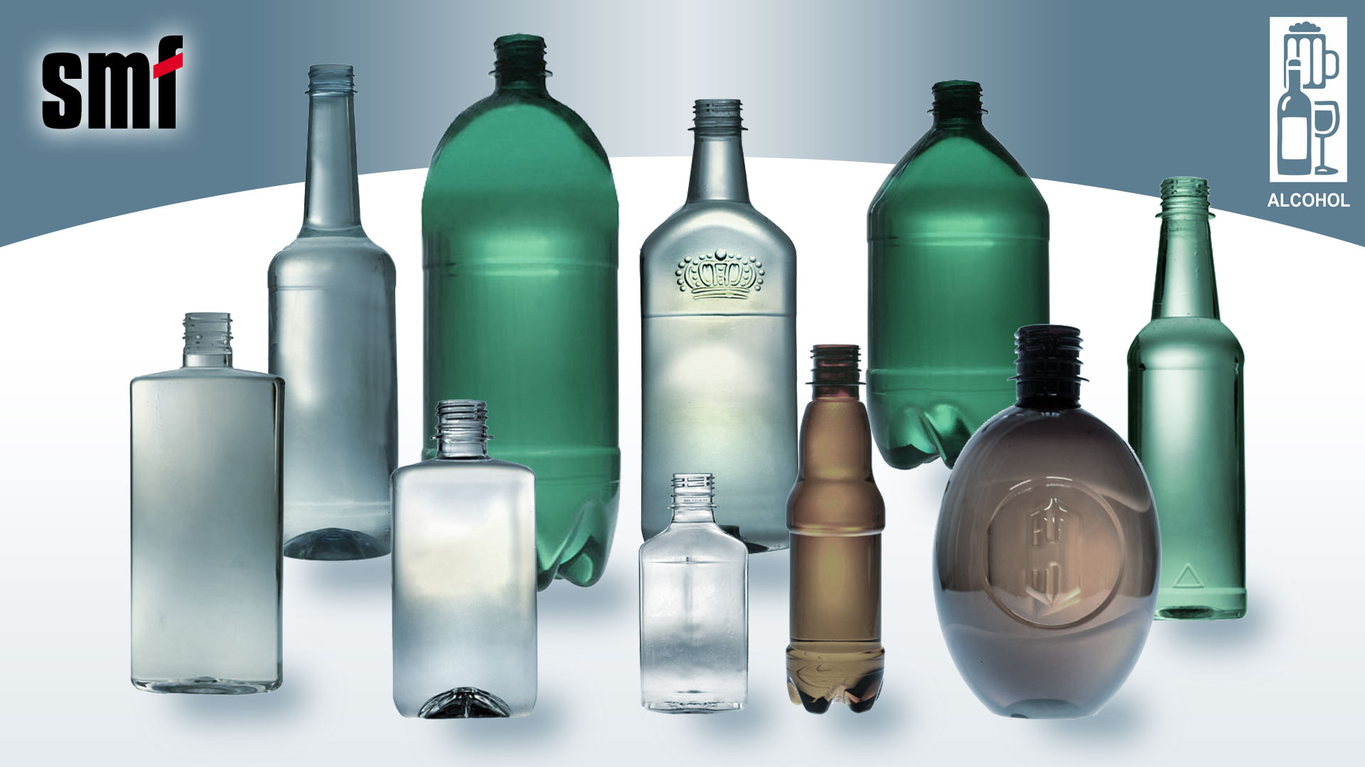 Garrafas para álcool e cerveja