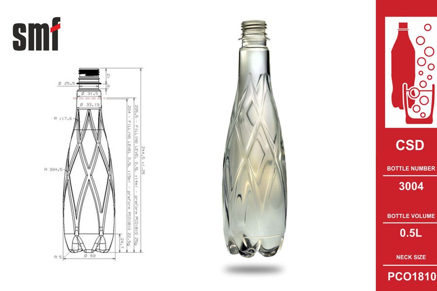 Carbonated Drink Bottle No. 3004, volume 0.5l