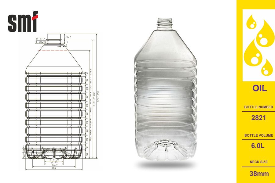 Oil bottle No. 2821, volume 6.0l